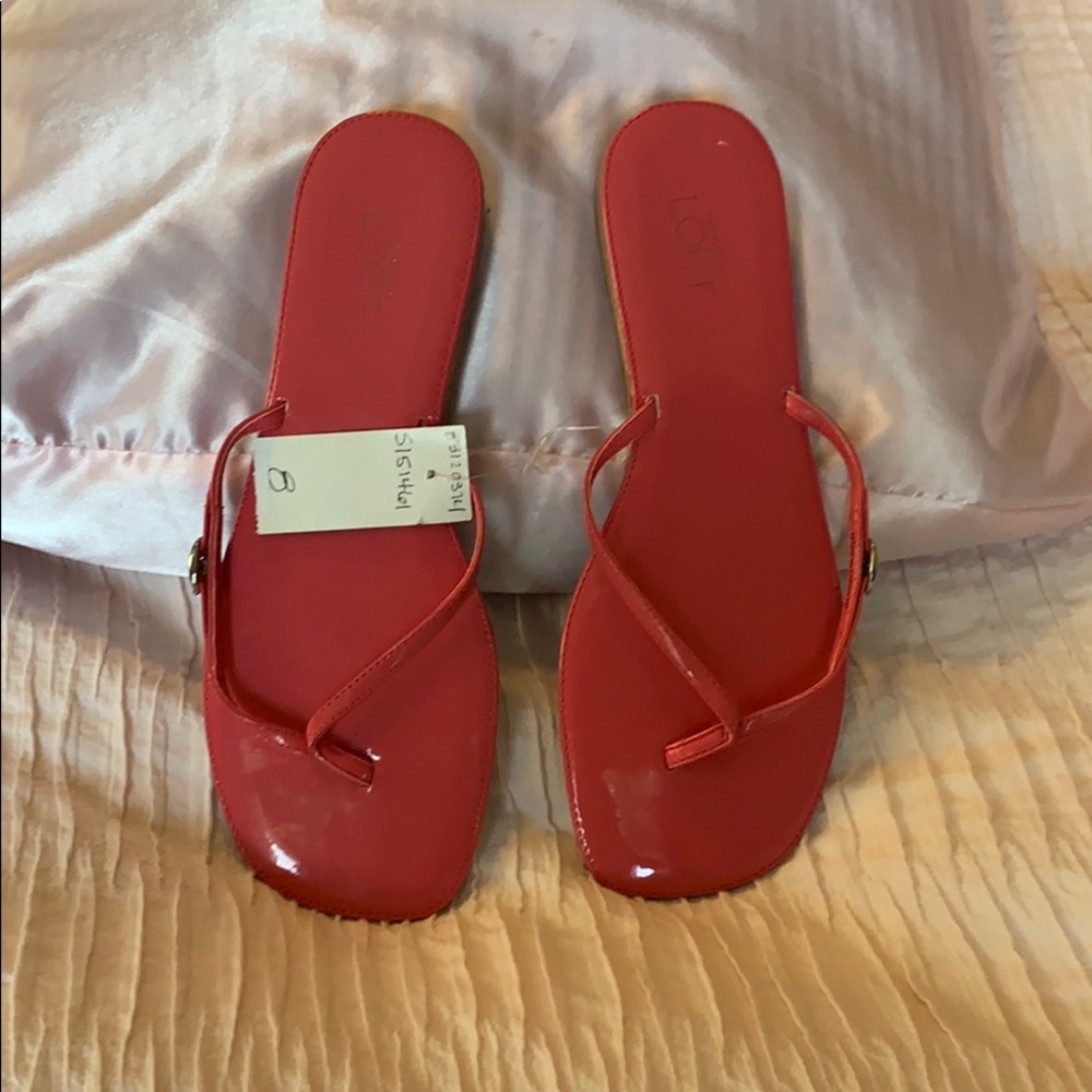 NWT Ann Taylor Loft Pink Flip Flops